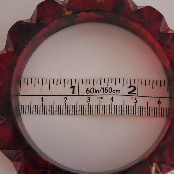 FABULOUS REAR 1930'S BAKELITE GEAR BANGLE BRACELET - Picture 15 of 15